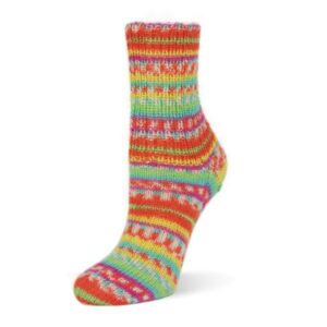 Rellana - Flotte Socke 4 f - Mississippi - Rel_1162 - orange-pink-türkis