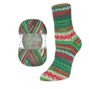 Rellana - Flotte Socke 4 f - Merry Christmas - 100 g