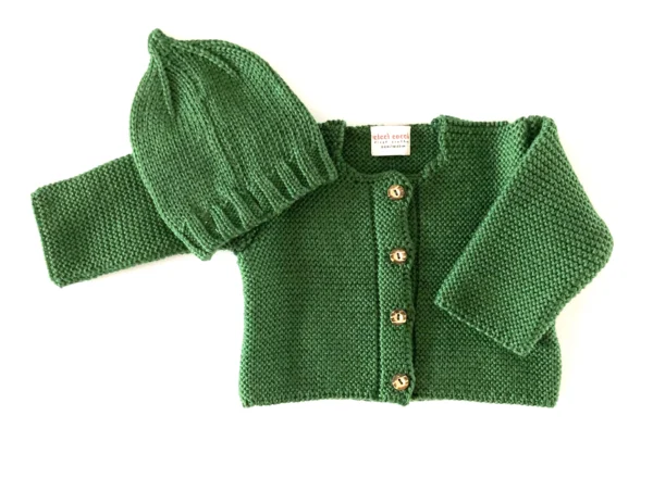 cicco cocco - Mini Scarner Strickjacke und Mütze aus Wolle (Merino) – Bild 6