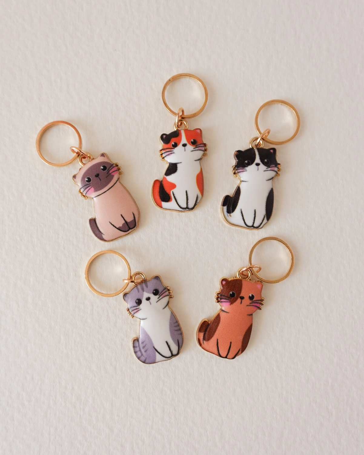 Hello Kim Maschenmarkierer *Kleine Katzen - 5 Stück